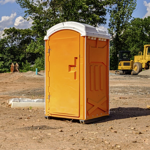 how often are the portable restrooms cleaned and serviced during a rental period in Potosi Texas